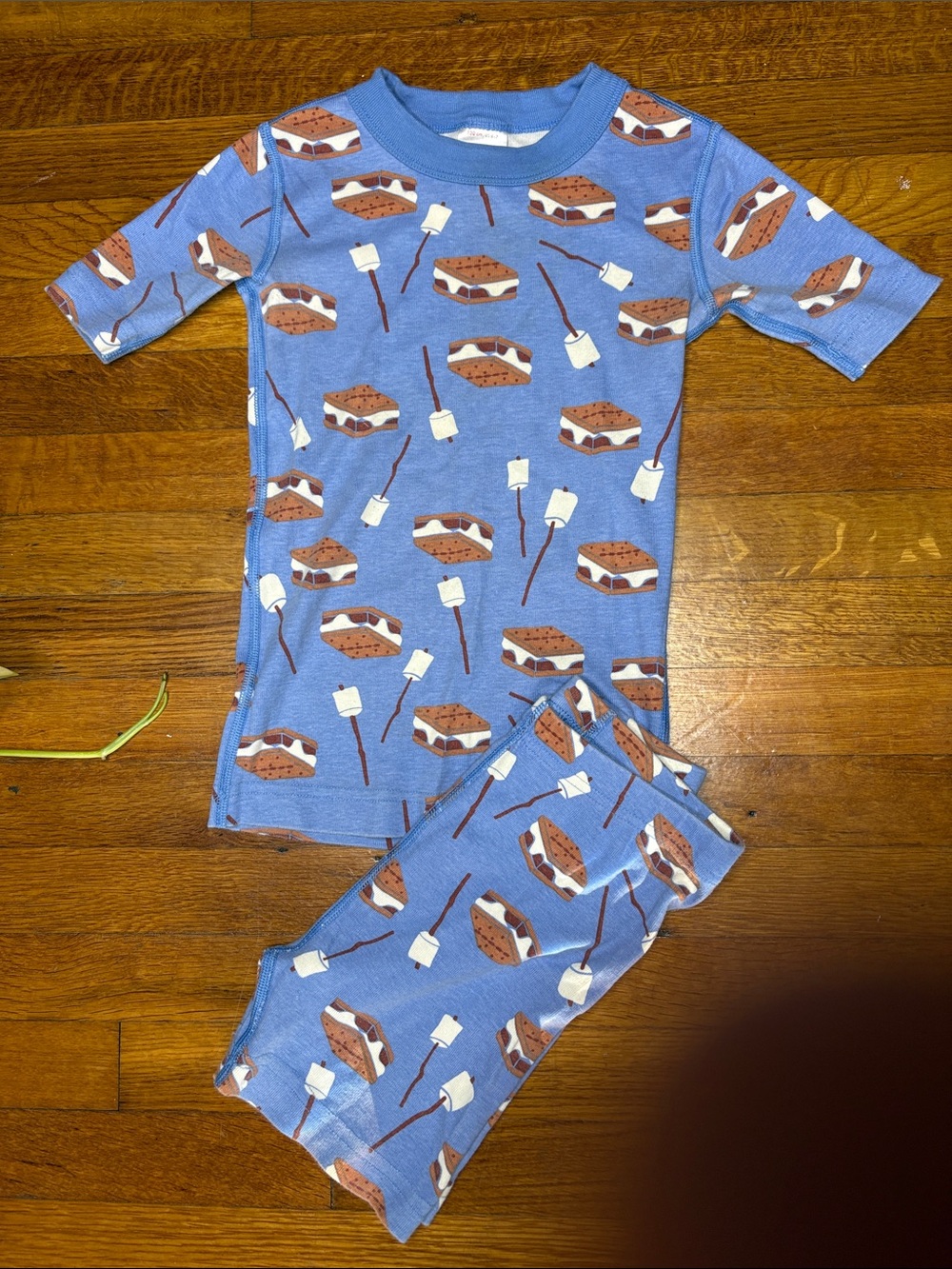 Hanna Andersson Blue S'mores & Marshmallow Stick Pajama Set